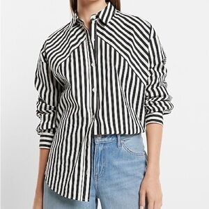 Express Monochrome Striped Shirt